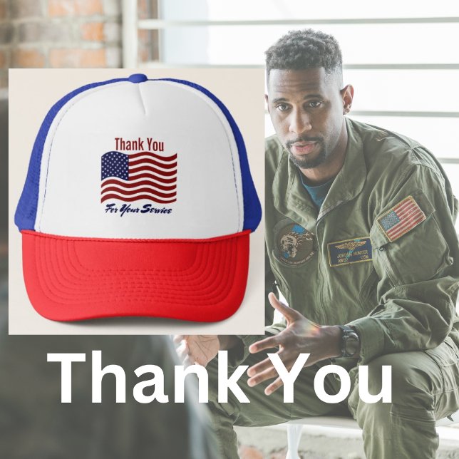 Thank You American Flag  Trucker Hat (Creator Uploaded)