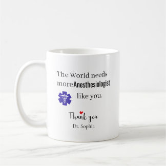 Thank You Anaesthesiologist Custom Name Coffee Mug