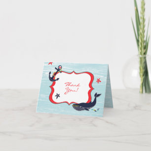 Thank You Anchor Whale Folded Card