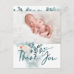 Thank You and Baby Birth Announcement Postcard