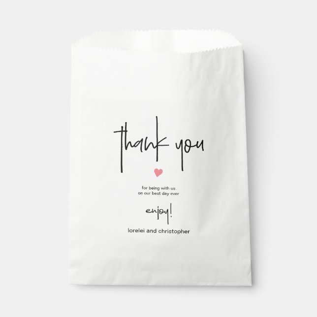 Thank You And Enjoy Cookie & Gift Favour Bags (Front)