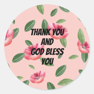 Thank You And God Bless You Sticker