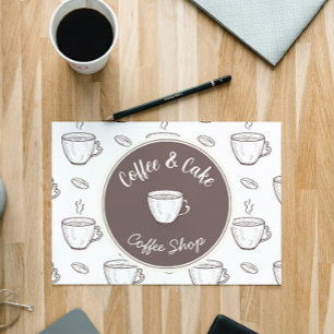 Thank you and Logo Card for Small Coffee Shop