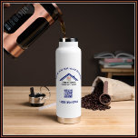 Thank You and Your Business Logo QR Code Water Bottle<br><div class="desc">Classic and Simple -- Your business logo and QR code plus phone number (or your text) on this stainless steel water bottle. You can also match the colour of your text and QR to your business colours. Any design questions or special requests, please send an email to: charmdesignstudio@rcn.com and we'll...</div>