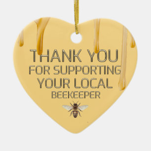 Thank You Apiary Honey Drips Yellow Ornament 