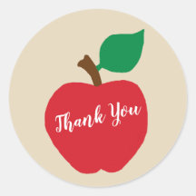 Thank You Apple Teacher Farm Party Stickers