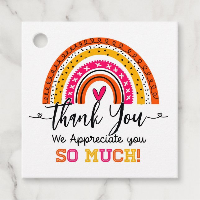  Thank you appreciation gift tag (Front)