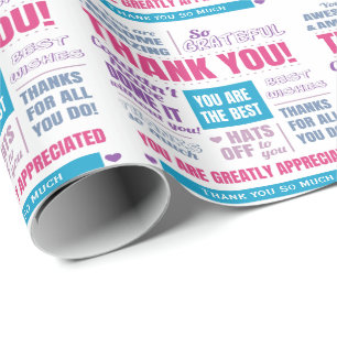 Thank You Appreciation Wrapping Paper