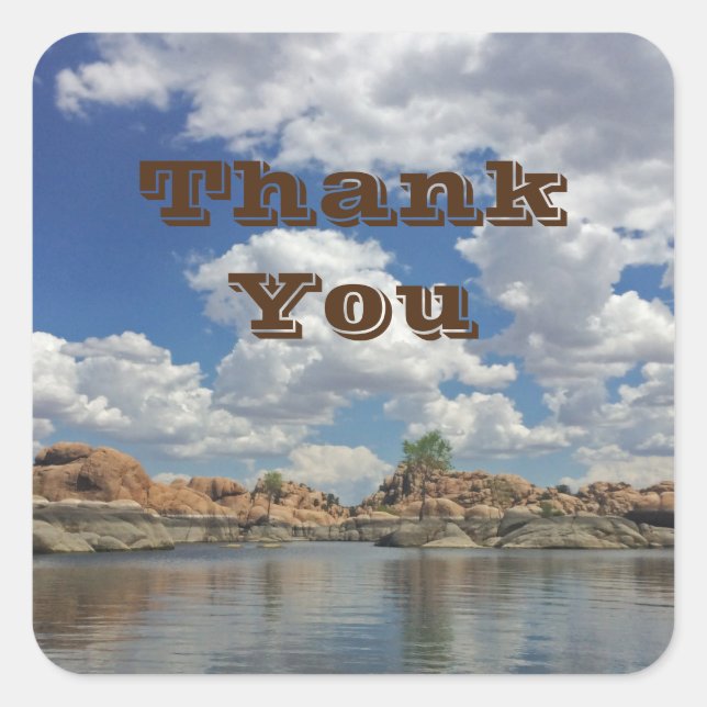 Thank You Arizona Landscape Photo Appreciation Square Sticker (Front)