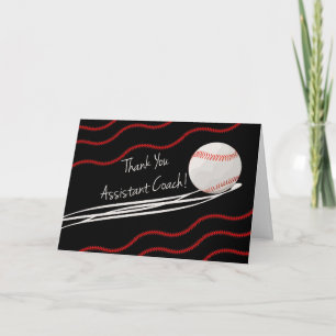 Thank You Assistant Coach, Fastball & Stitches Card