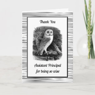 Thank You Assistant Principal for Being So Wise Card