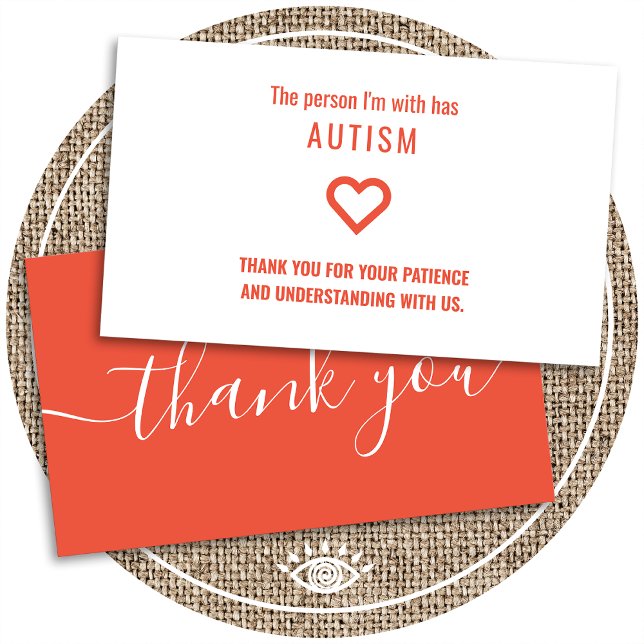 thank you autism patience hand out cards (Creator Uploaded)