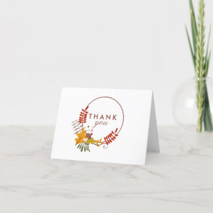 THANK YOU   Autumn Floral Card