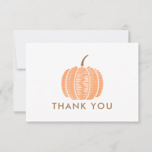 THANK YOU Autumn Pumpkin Card