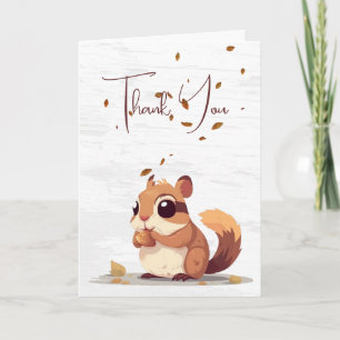 Thank You Autumn Squirrel Card