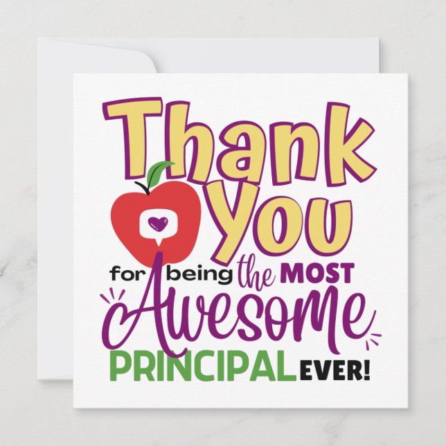 Thank You Awesome Principal Card (Front)