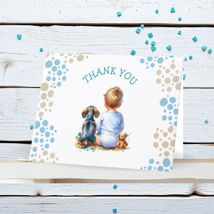 Thank You Baby and Dachshund Puppy Baby Shower