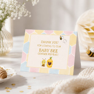Thank You Baby Bee Gender Reveal Card