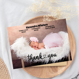 Thank You Baby  Birth Announcement
