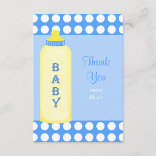 Thank You Baby Boy Shower Flat 3.5 x 5 Card