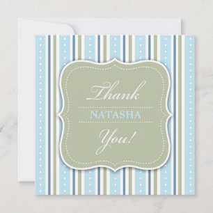 Thank You Baby Boy Shower Flat Card