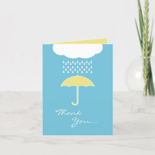 Thank You Baby Boy Shower Folded Card