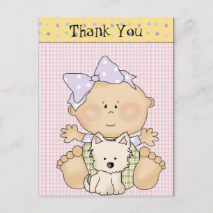 Thank You Baby fun postcard