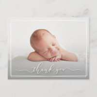 Thank You Baby Photo Birth Announcement