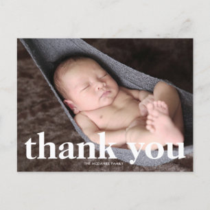 Thank you Baby Photo Postcard