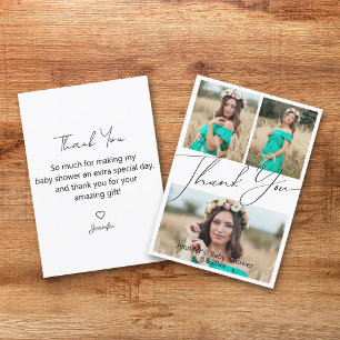  thank you baby shower 3 photos printed & digital  invitation