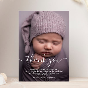 Thank You Baby Shower Baby Gift Photo Card