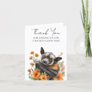 Thank you Baby Shower Bat Halloween  Card