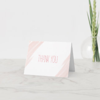 Thank you Baby Shower Card Blush Watercolor