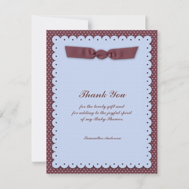 Thank You Baby Shower Flat Card (Front)