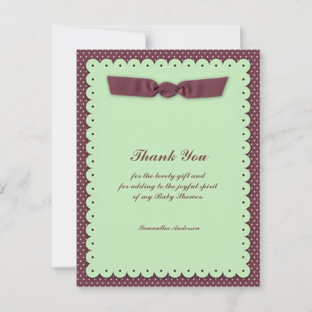 Thank You Baby Shower Flat Card (Front)