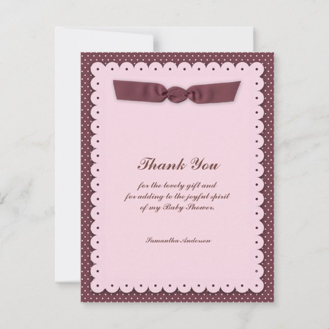 Thank You Baby Shower Flat Card (Front)