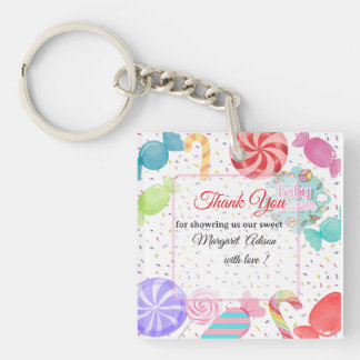 thank you baby shower key ring