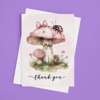 Thank you Baby Shower Ladybug Mushroom