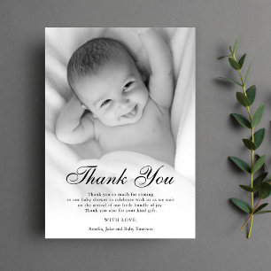 Thank You Baby Shower Personalised Photo Custom Card