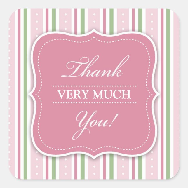 Thank You Baby Shower Sticker (Front)