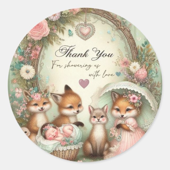 Thank You baby Shower Stickers (Front)