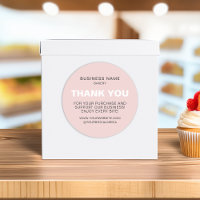 Thank You Bakery Minimal Pink Business