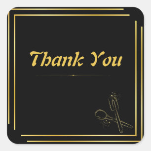 Thank You Bakery Small Business Square Sticker