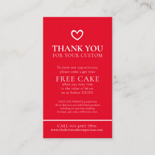 Thank you baking business photo free promo red card