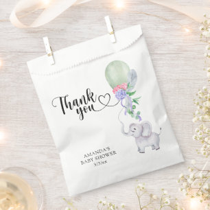 Thank you Balloon and Elephant Favour Bags