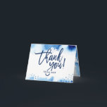 THANK YOU bar mitzvah modern dark blue painted<br><div class="desc">by kat massars >>> WWW.SIMPLYSWEETPAPERIE.COM <<< A modern, simple design for a THANK YOU CARD Setup as a template it is simple for you to add your own details, or hit the customise button and you can add or change text, fonts, sizes etc TIP :: 1. To resize / reposition...</div>
