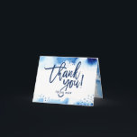 THANK YOU bar mitzvah modern dark blue painted Card<br><div class="desc">by kat massars >>> WWW.SIMPLYSWEETPAPERIE.COM <<< A modern, simple design for a THANK YOU CARD Setup as a template it is simple for you to add your own details, or hit the customise button and you can add or change text, fonts, sizes etc TIP :: 1. To resize / reposition...</div>