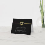 THANK YOU bar mitzvah modern gold jewish star<br><div class="desc">[ NOTE - THE GOLD EFFECT IS A PRINTED PICTURE ] A modern, simple design for THANK YOU CARD Setup as a template it is simple for you to add your own details, or hit the ize button and you can add or change text, fonts, customsizes, etc TIP: 1. To...</div>