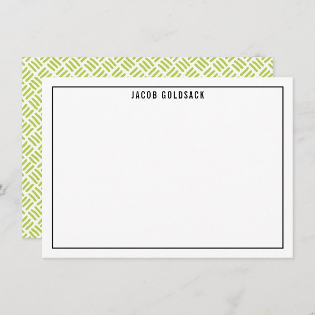 THANK YOU BAR MITZVAH modern plain grid lime black (Front/Back)