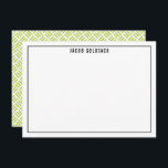 THANK YOU BAR MITZVAH modern plain grid lime black<br><div class="desc">by kat massard >>> https://linktr.ee/simplysweetpaperie <<< A simple, stylish way to say thank you to your guest's for attending your event. Setup as a template it is simple for you to add your own details, or hit the customise button and you can add or change text, fonts, sizes etc TIP...</div>
